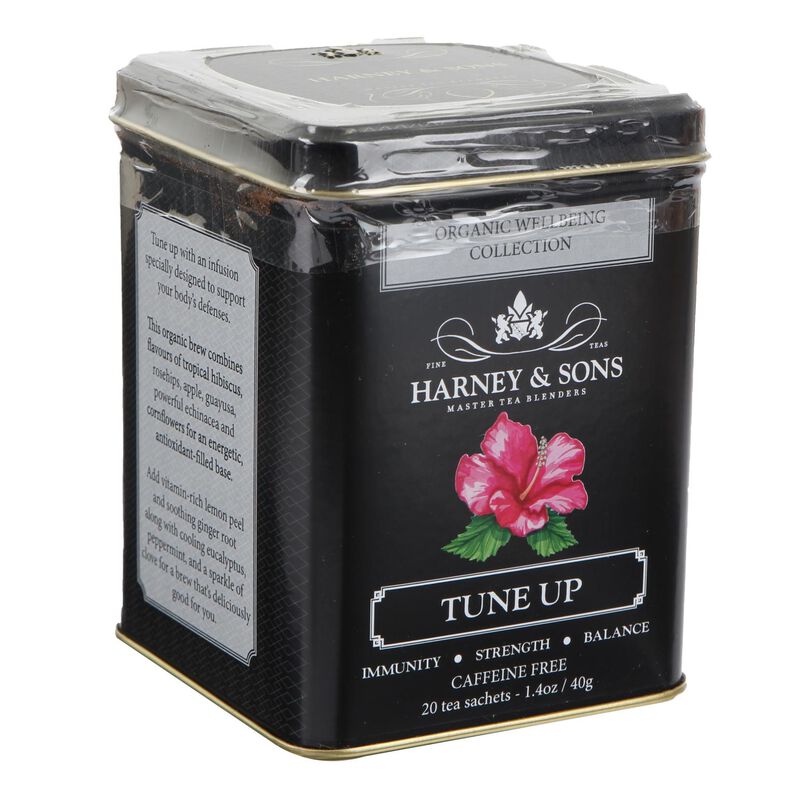 Harney & Sons Organic Tune Up - Hibiscus Ginger Tin 20 Sachets image number 0