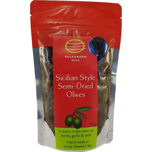 Telegraph Hill Sicillian Semi Dried Olives 250g
