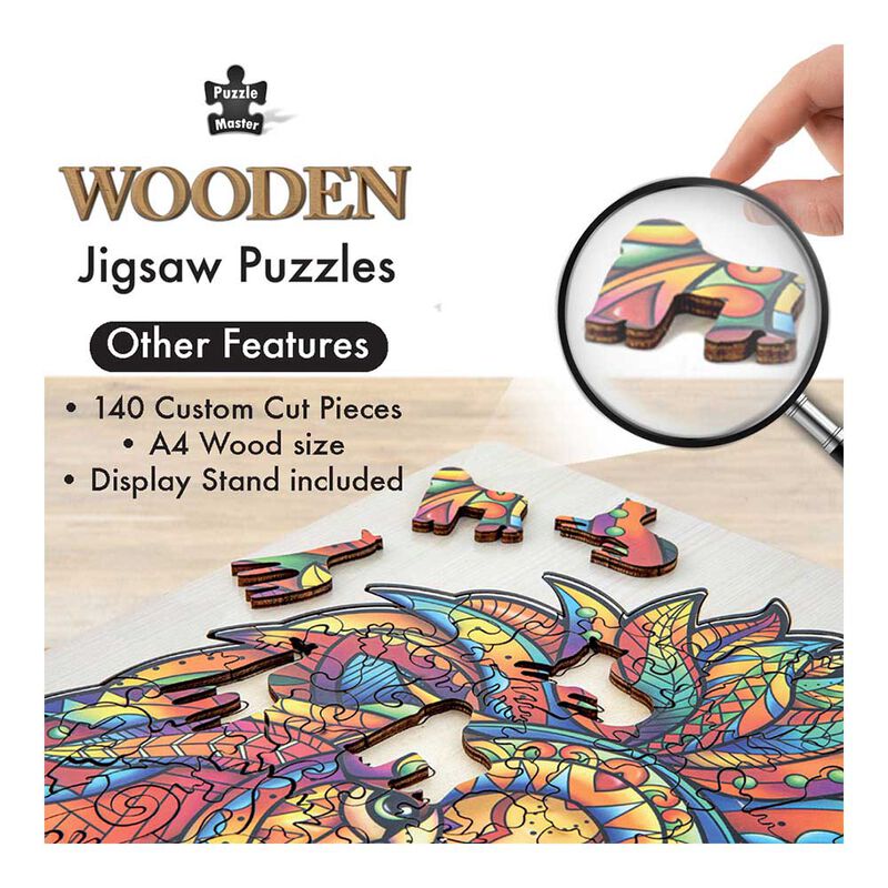 Puzzle Master Lion Wooden 140 Piece Puzzle image number 3