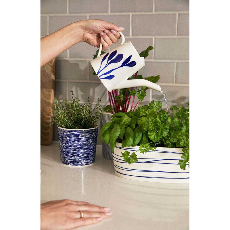 Royal Doulton Pacific Herb Planter Blue image number 3