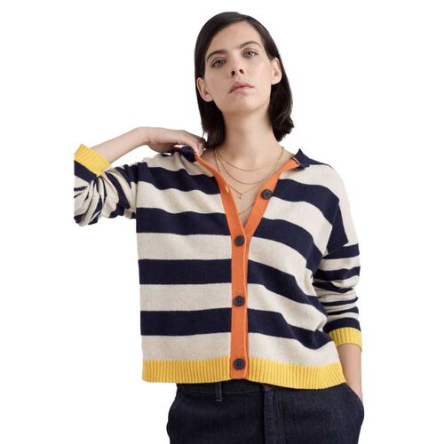 Seasalt Cornwall Pinwell Cardigan Bright Shape Maritime Mix