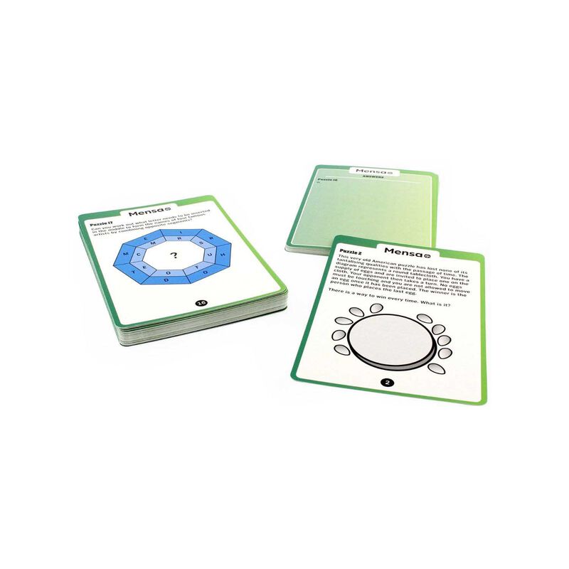 Ginger Fox Mensa Riddles & Conundrums Card Game image number 2