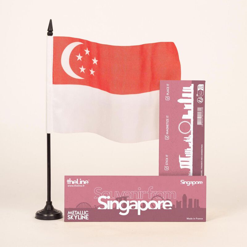 The Line Mini Skyline of Singapore Black Steel Silhouette 19cm image number 1