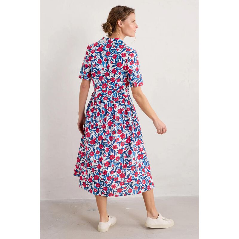 Seasalt Cornwall Charlotte Dress Waterway Floral Chalk image number 1