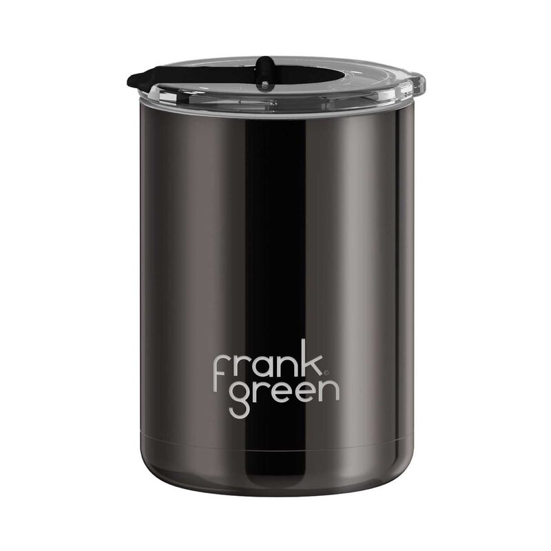 frank green 12oz Coffee Cup w Hinged Screw Lid Shadow Chrome image number 0