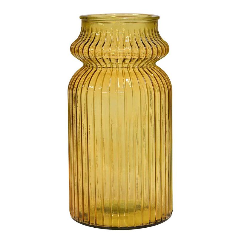 Quita Waisted Fluted Bottle 28cm - Ochre image number 0