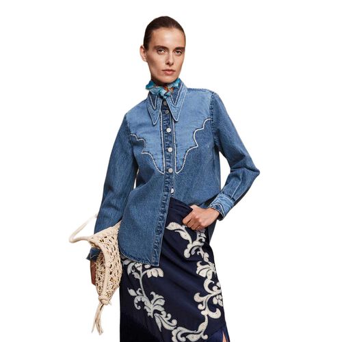 AL&Eacute;MAIS Jesse Denim Applique Shirt