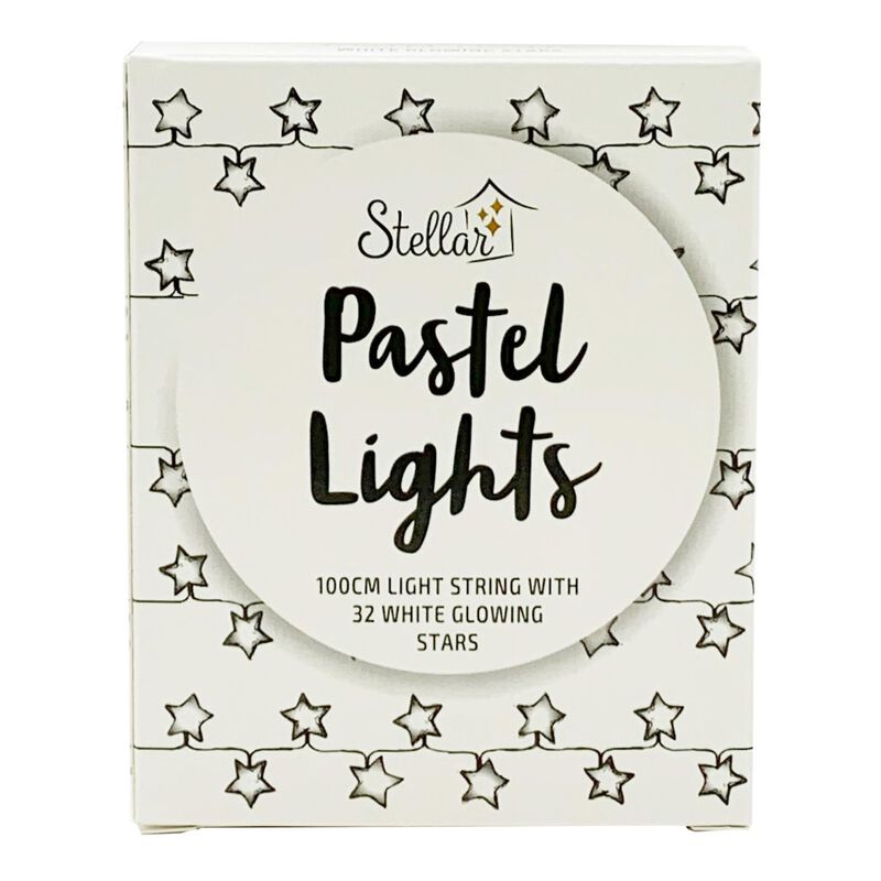 Stellar Haus Pastel Lights Stars White image number 0