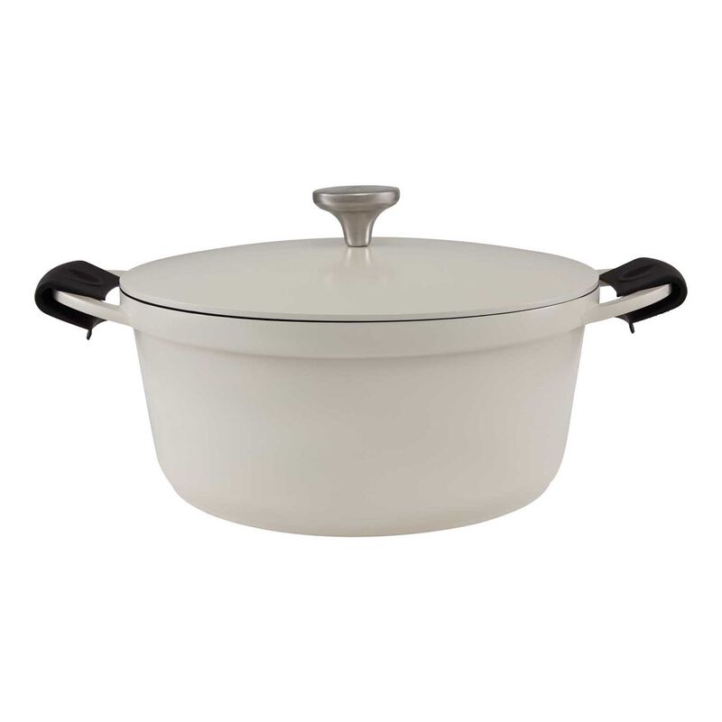 Maxwell & Williams Cast Lite Non-Stick Casserole 28cm/6.3L Ecru Gift Boxed image number 0