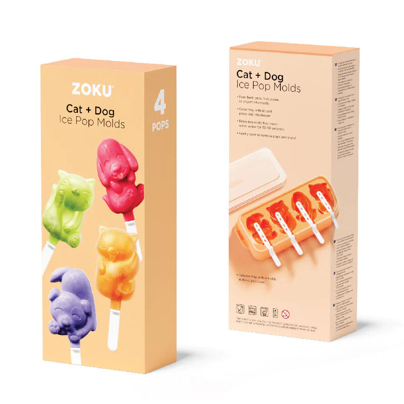 Zoku Cat & Dog Ice Pop Molds image number 0