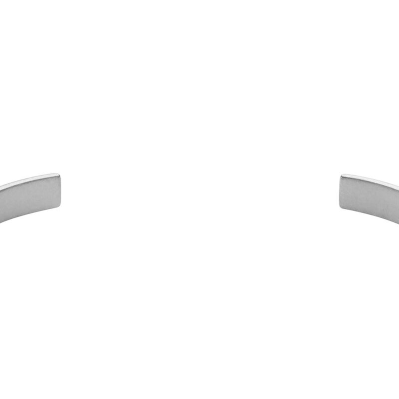 Fossil Harlow Linear Texture Stainless Steel Cuff Bracelet image number 2