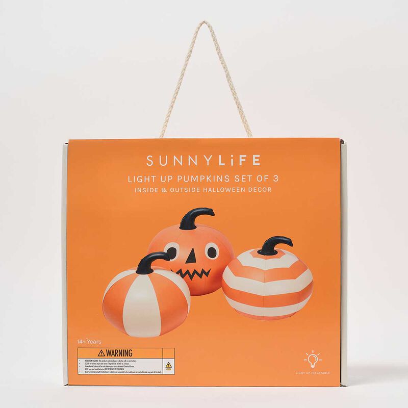 SUNNYLiFE Light Up Pumpkins Orange Set of 3 image number 1