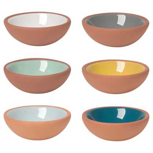 Danica Pinch Bowl Set Of 6 - Sky Terracotta