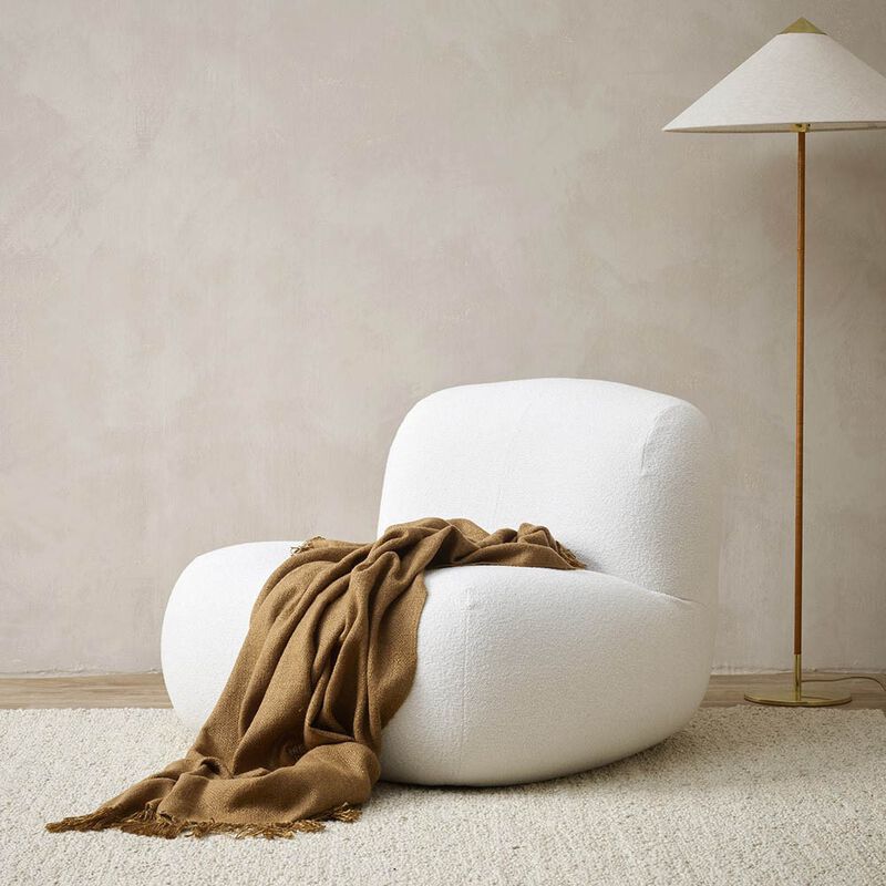 Baya Richmond Wool Blend Throw 125x150cm - Cinnamon image number 1