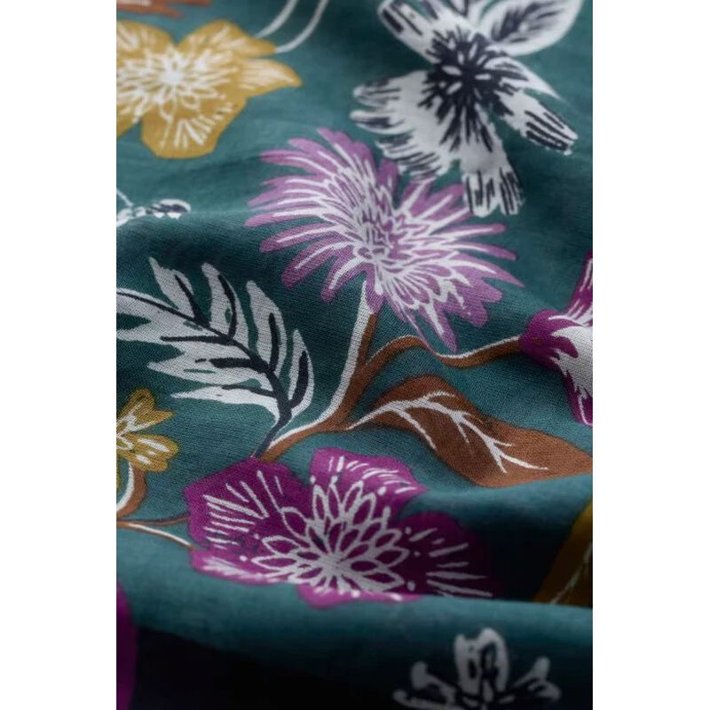 Seasalt Cornwall May Garland Scarf Bloom Border Dusky Jade image number 2