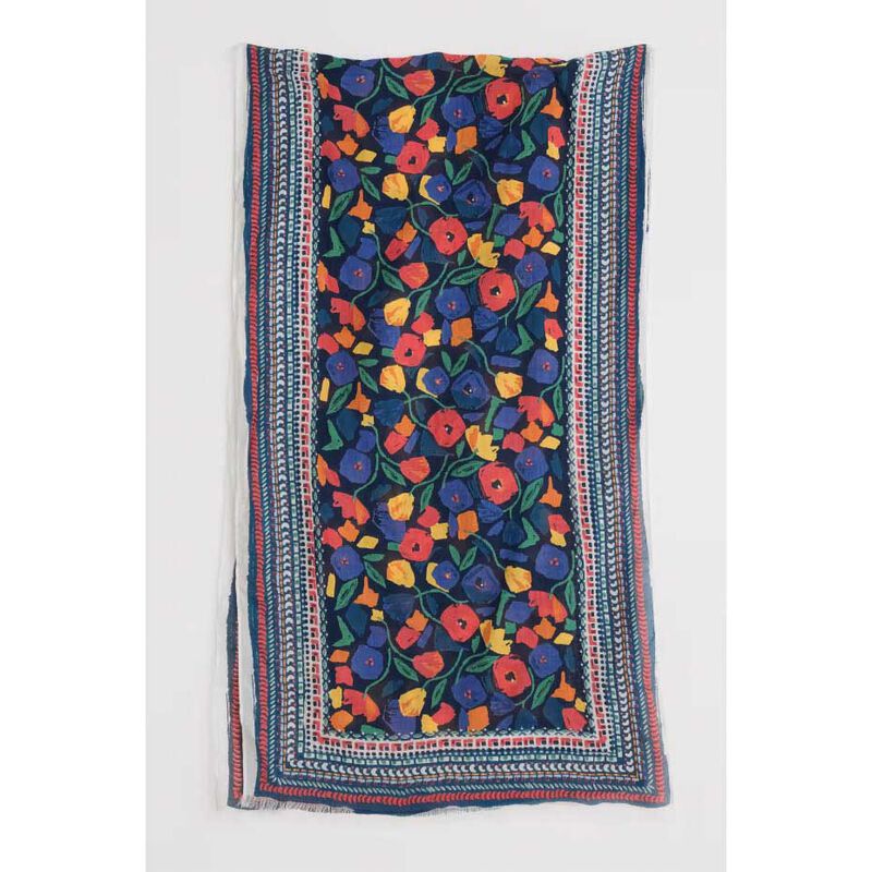 Seasalt Cornwall May Garland Scarf Zennor Blooms Border Mix image number 3