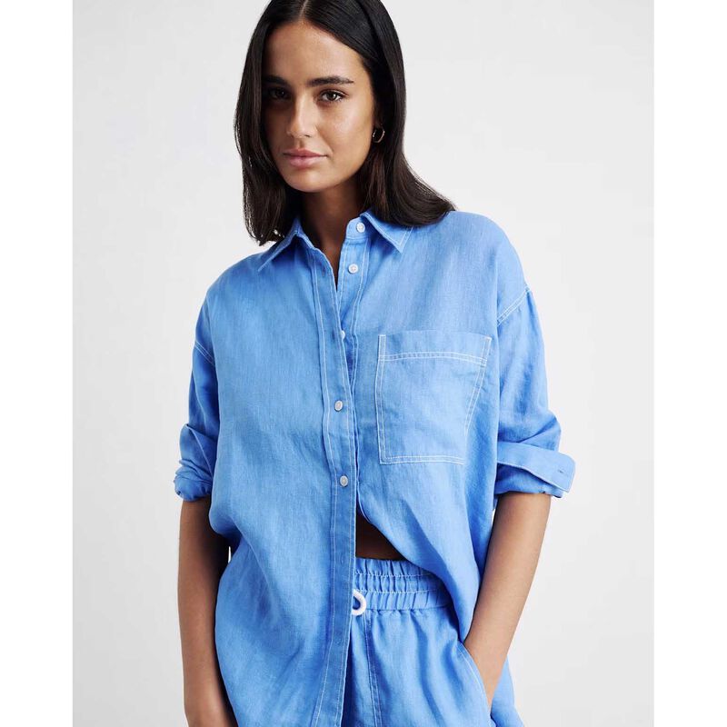 JAG Gigi Linen Relaxed Ls Shirt image number 2