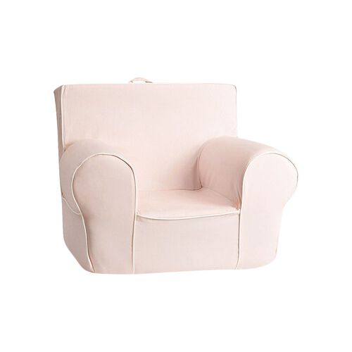 Pottery Barn Kids Anywhere Chair & Slip Cover Blush With White Piping