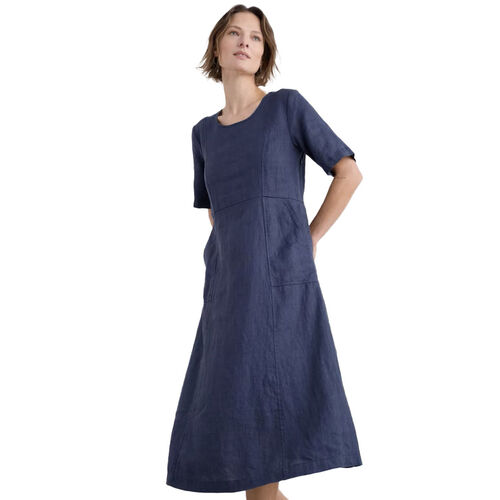 Seasalt Cornwall Grass Wave Dress Maritime