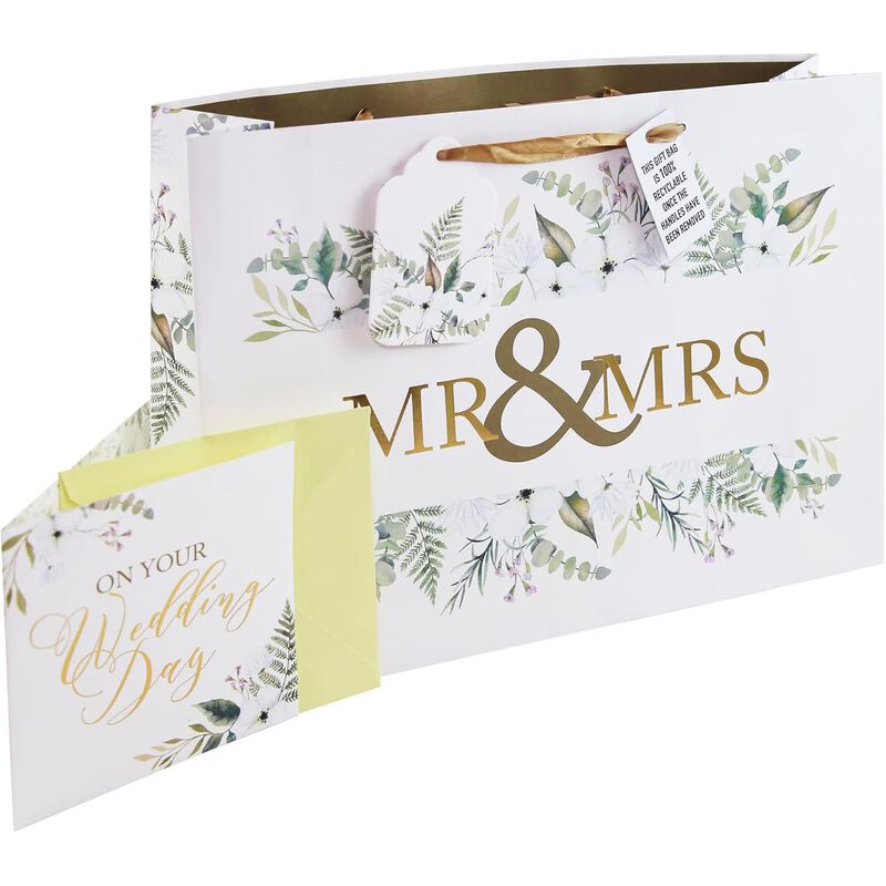 Eurowrap x Jeff Banks Mr & Mrs Gift Bag with Card image number 0