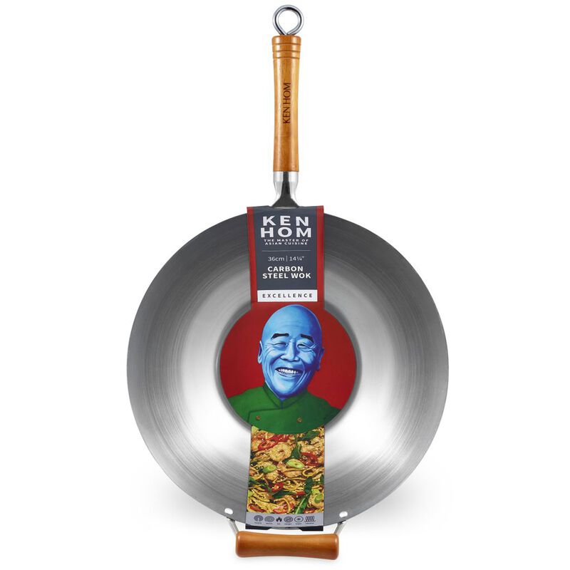 Ken Hom Carbon Steel Wok 36cm image number 0