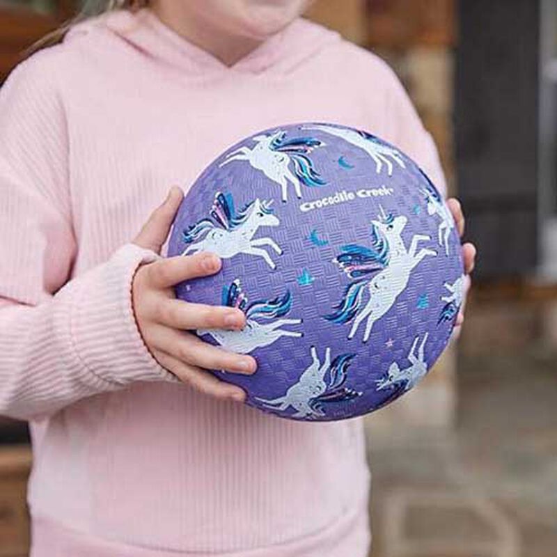 Crocodile Creek 7" Playground Ball - Purple Unicorn image number 3