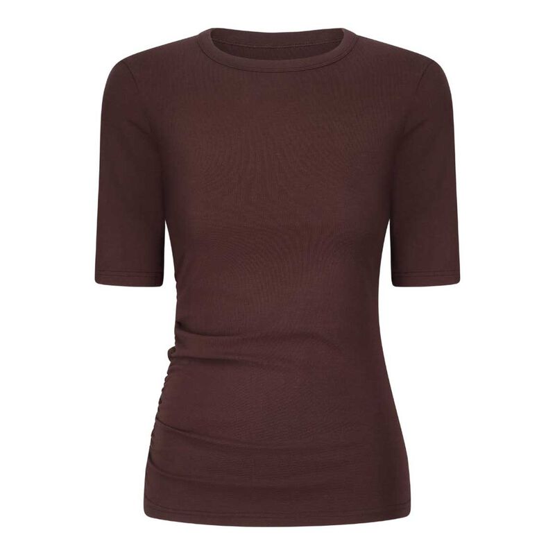 COMMONPLACE ESSENTIALS Ruched SS Tee image number 2