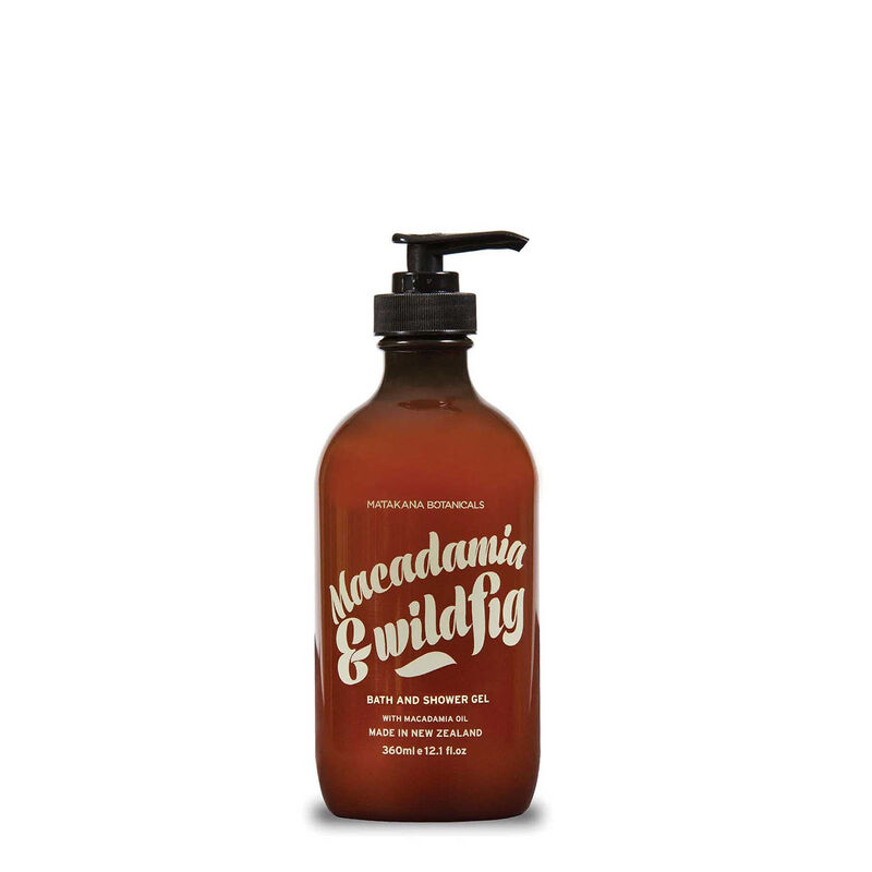 Matakana Botanicals Macadamia & Wild Fig Bath & Shower Gel Pump 360ml image number 0
