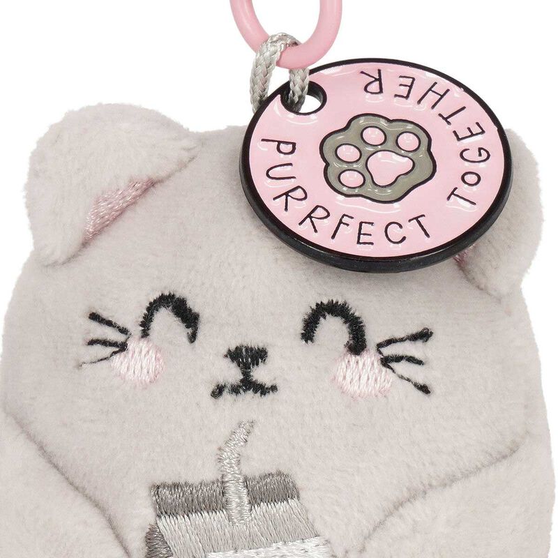 Legami Super Soft! Tiny Plush Key Ring - Kitty image number 2