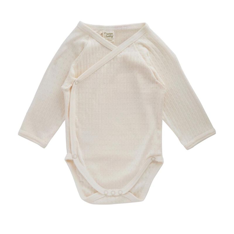 Nature Baby Pointelle Kimono Bodysuit image number 0