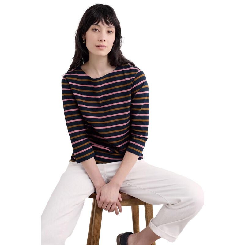 Seasalt Cornwall Sailor Top Duet Breton Maritime Grain image number 0