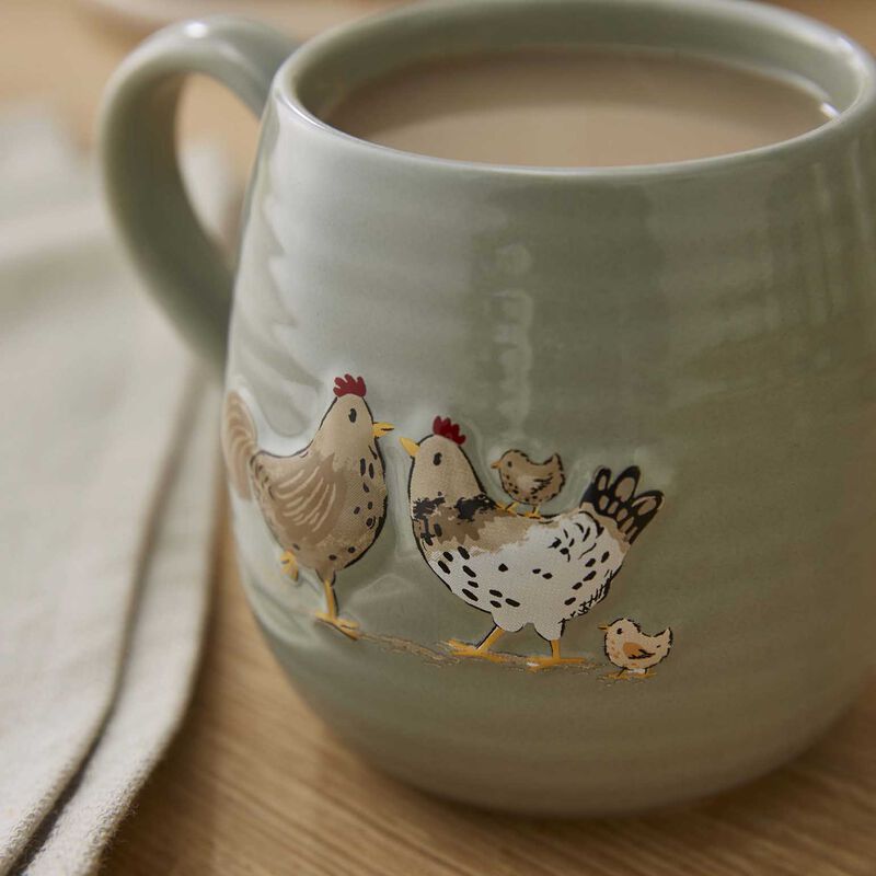 Cooksmart Hen House Lane Belly Mug - Happy Family image number 2