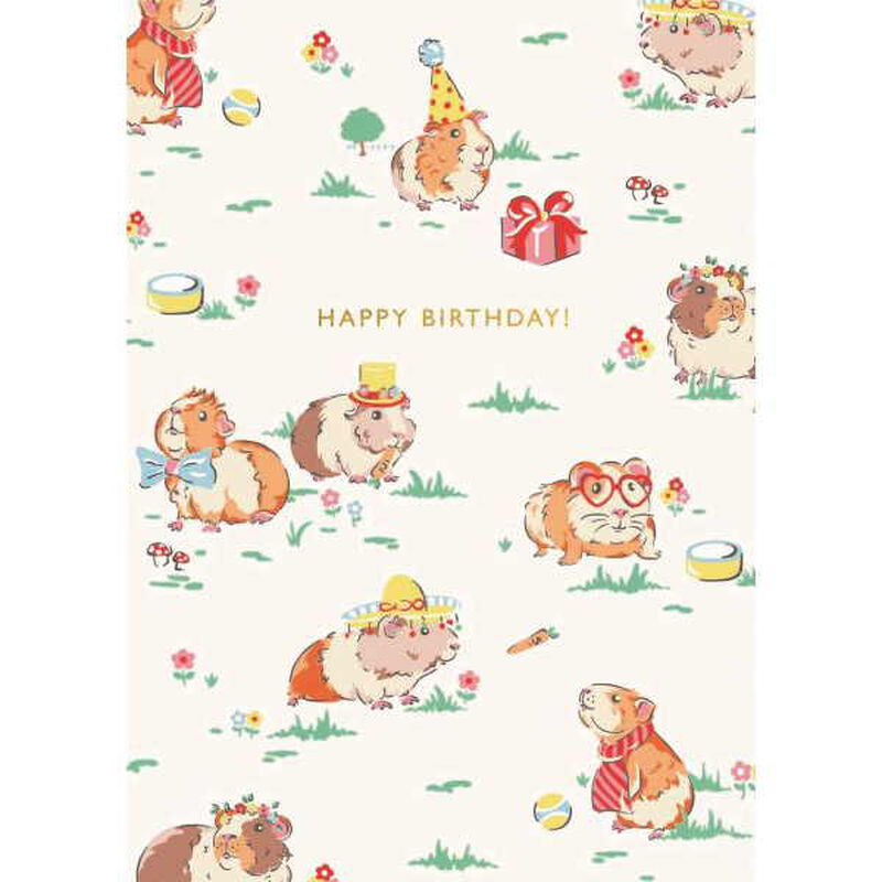 Guinea Pig Birthday Foil Card image number 0