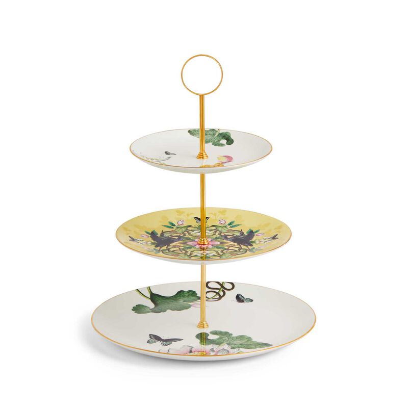 Wedgwood Wonderlust Waterlily 3 Tier Cake Stand image number 0