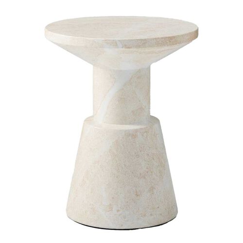 West Elm Wyatt Side Table Travertine