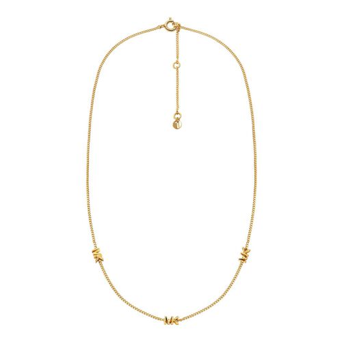 Michael Kors 14K Gold-Plated Sterling Silver Station Necklace MKC1780710