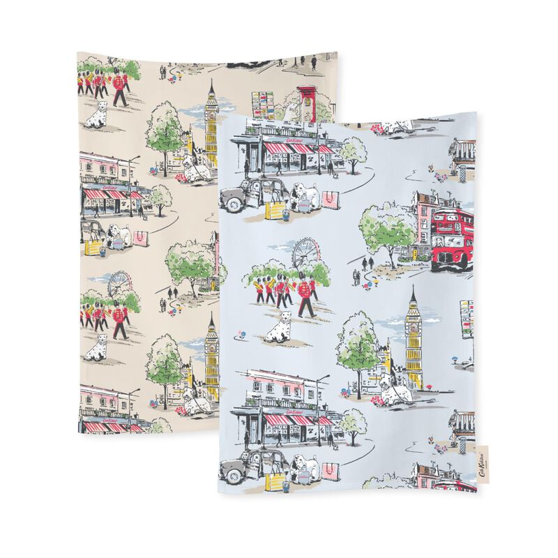Cath Kidston Billie Goes To Town 2Pk Tea Towels image number 0