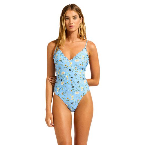 Seafolly Modern Romance V Neck One Piece Swimsuit