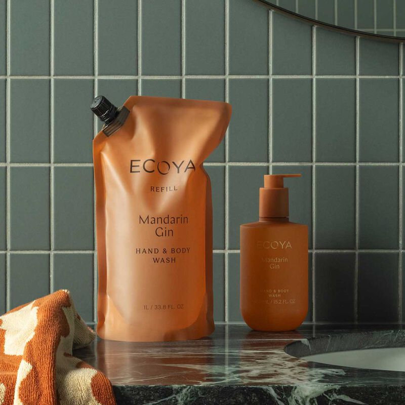 ECOYA Hand & Body Wash Refill Mandarin Gin 1L image number 1