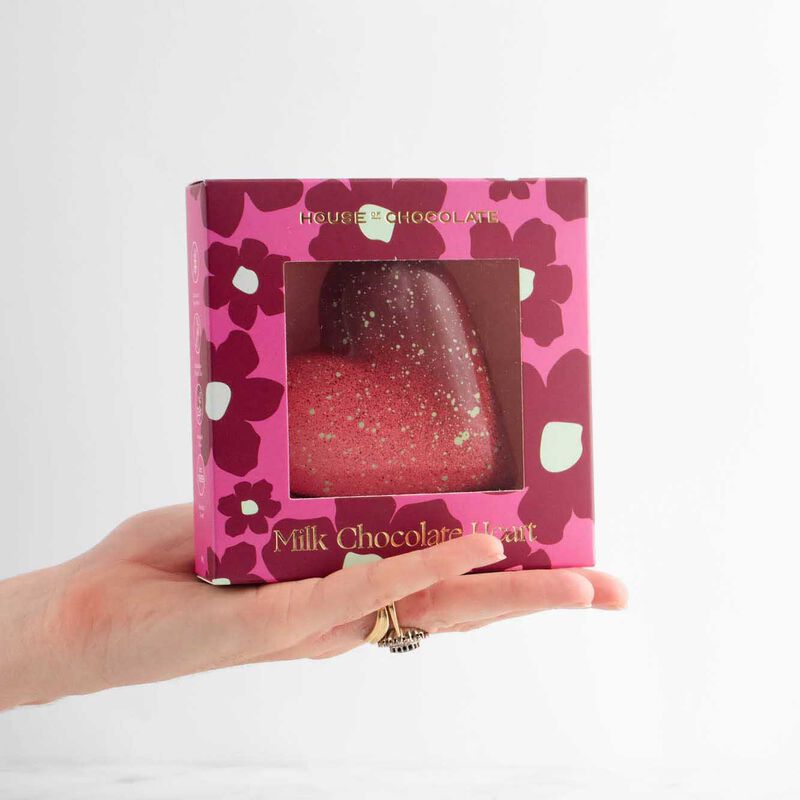 House of Chocolate Hazelnut Praline & Salted Caramel Milk Chocolate Heart image number 2