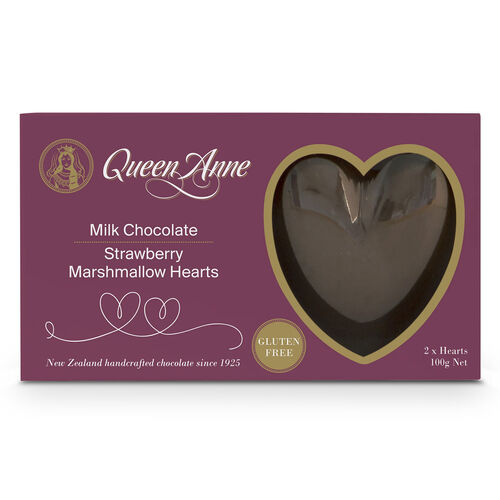 Queen Anne Strawberry Marshmallow Hearts 100g