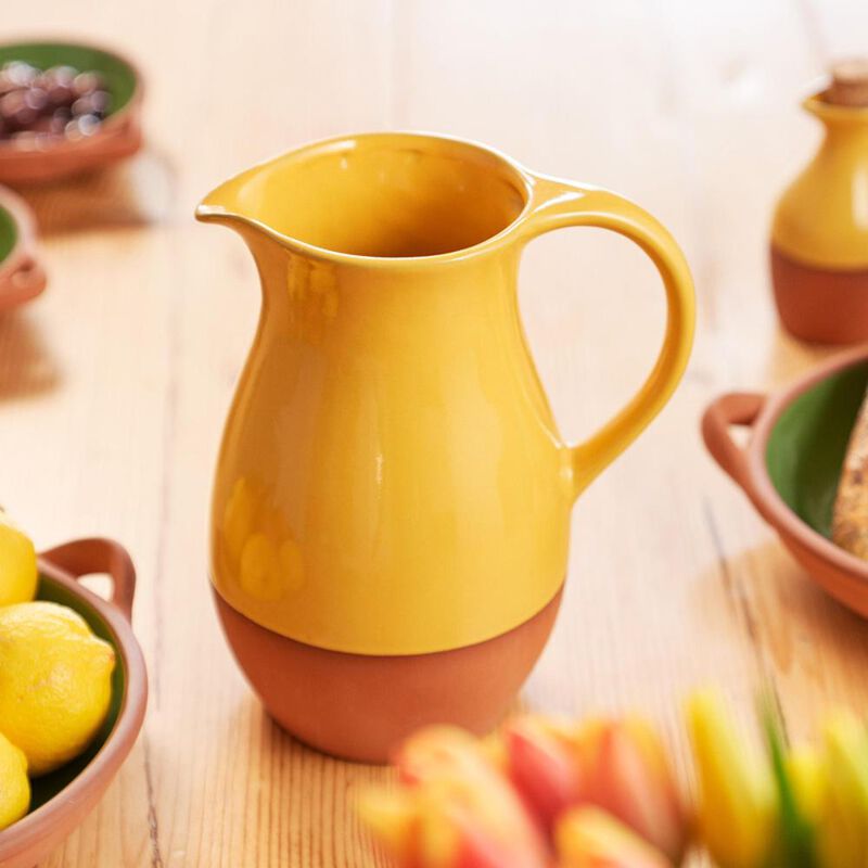 Dexam Sintra Glazed Terracotta Jug - Ochre image number 1