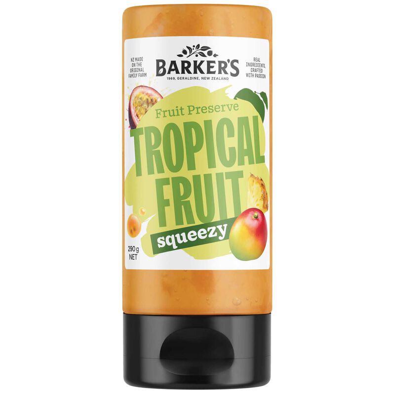 Barker’s Squeezy Fruit Preserve Tropical 290g image number 0