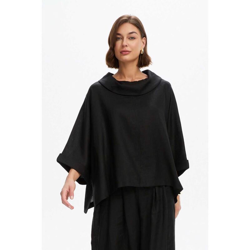 TIRELLI Funnel Neck Boxy Top image number 1