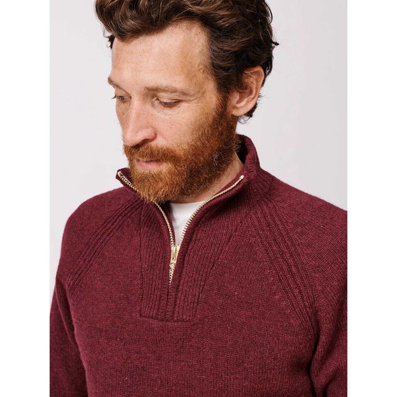 Aubin Pelham Lambswool Zip Neck image number 2
