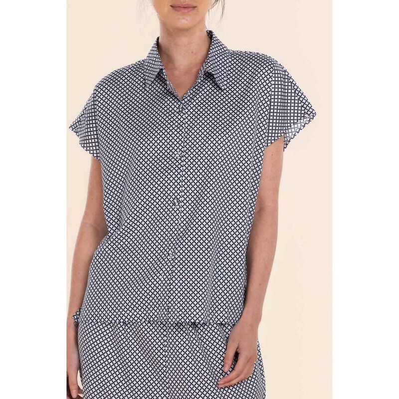 Gingerlilly Marlie Diamond Print Cotton Long Pj Set image number 2