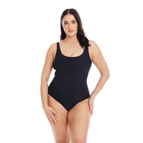 Togs Black One Piece Round Patchwork