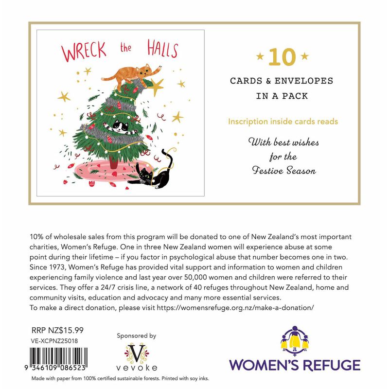 Women's Refuge Wreck The Halls Christmas Card Wallet image number 1