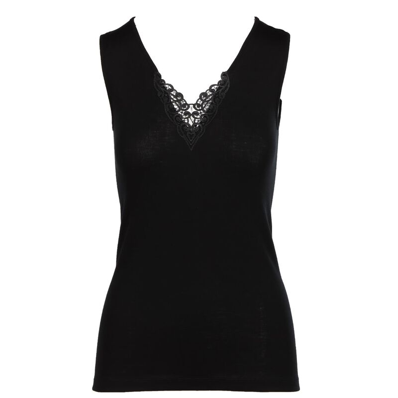 Baselayer Pure Wool Vest Lace Motif image number 0