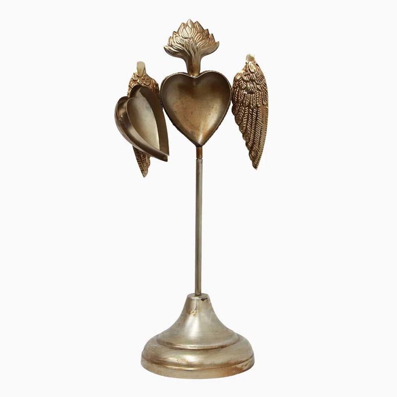 French Country Milagro Heart With Wing Decor image number 2